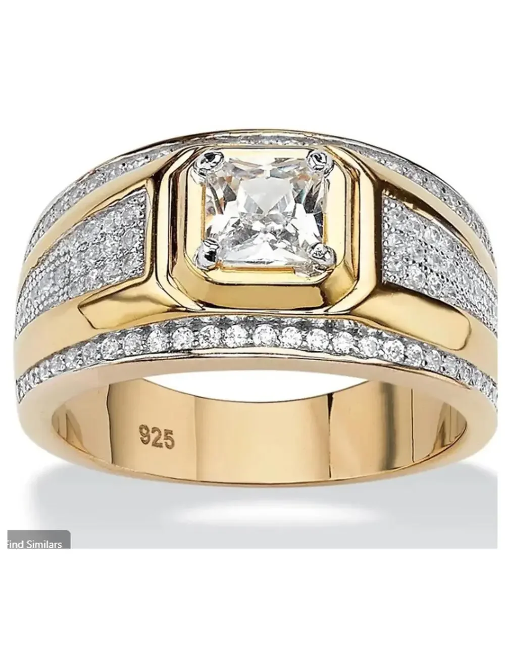 Square center ring - Gold- size 10